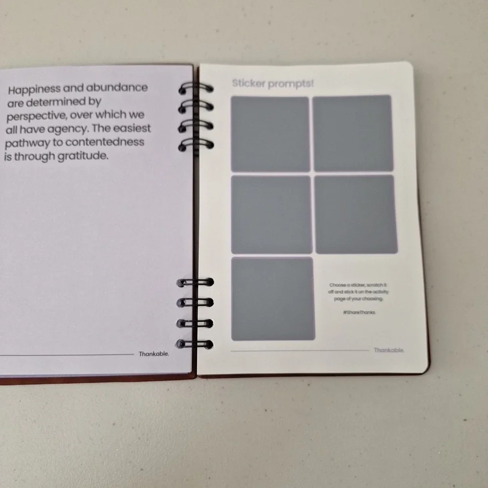 THANKABLE Guided Gratitude & Mindfulness Journal Self-Reflection w/ Prompts NEW